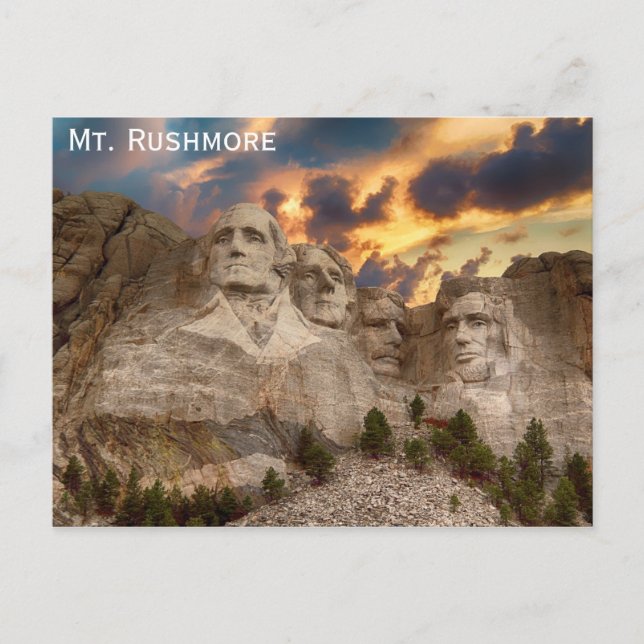 Cartão Postal Monte Rushmore South Dakota Viagem Photo (Frente)