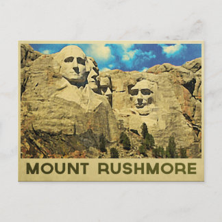 Cartão Postal Monte Rushmore Vintage
