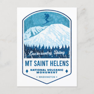 Cartão Postal Monte Santo Helens Ski Crachá