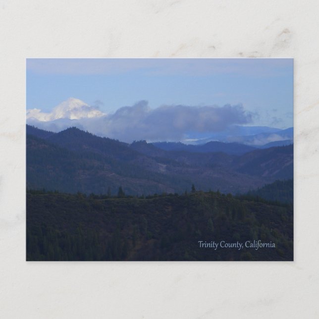 Cartão Postal Monte Shasta acima das nuvens... (Frente)