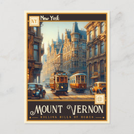 Cartão Postal Monte Vernon, Nova Iorque | Vintage