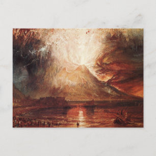 Cartão Postal Monte Vesúvio em Erupção por J.M.W. Turner