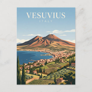 Cartão Postal Monte Vesúvio Itália