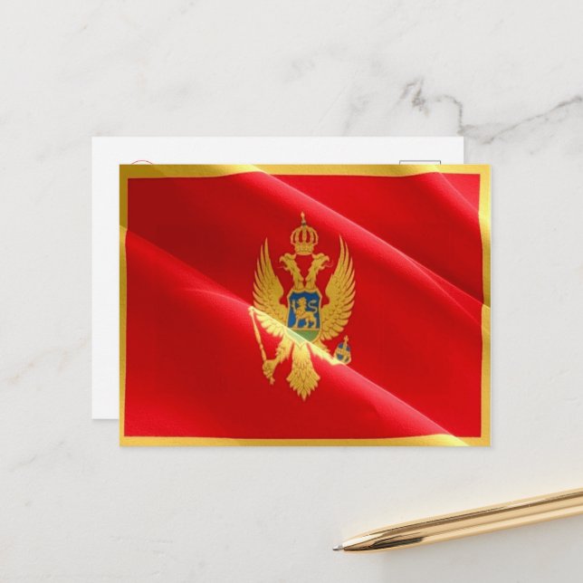 Cartão Postal Montenegro - Bandeira Acenando - (Frente/Verso In Situ)