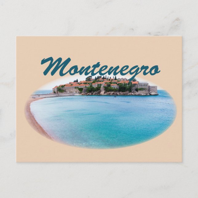 Cartão Postal Montenegro: Sveti Stefan (Frente)