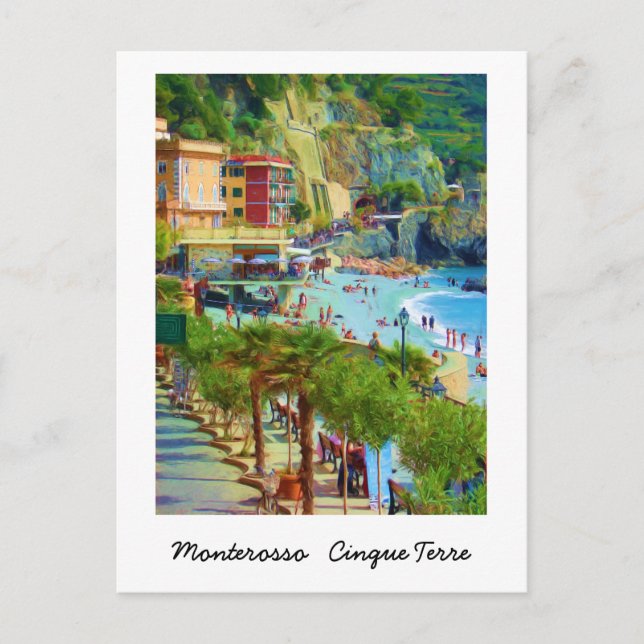 Cartão Postal Monterosso, Cinque Terre, Itália (Frente)