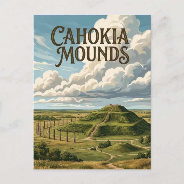Cartão Postal Montes Cahokia (Frente)