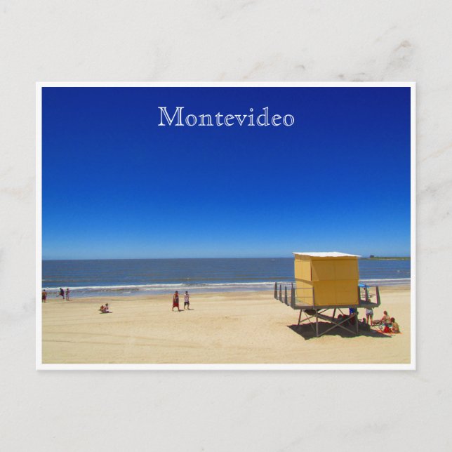 Cartão Postal montevideo playa pocitos (Frente)