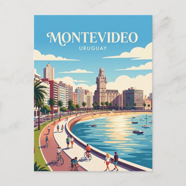 Cartão Postal Montevideo Uruguai (Frente)