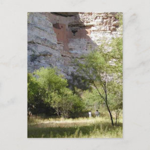 Cartão Postal Montezuma Castle Cliff Indian Grass Trees
