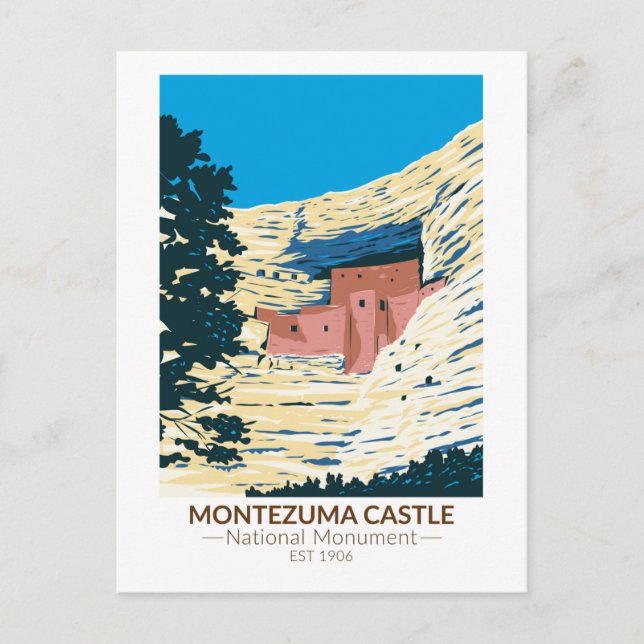Cartão Postal Montezuma Castle National Monuument Arizona Vintag (Frente)