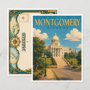 Cartão Postal Montgomery Alabama State Capitol GeoSaga