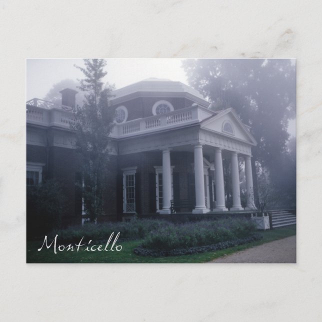 Cartão Postal Monticello Thomas Jefferson's Home (Frente)