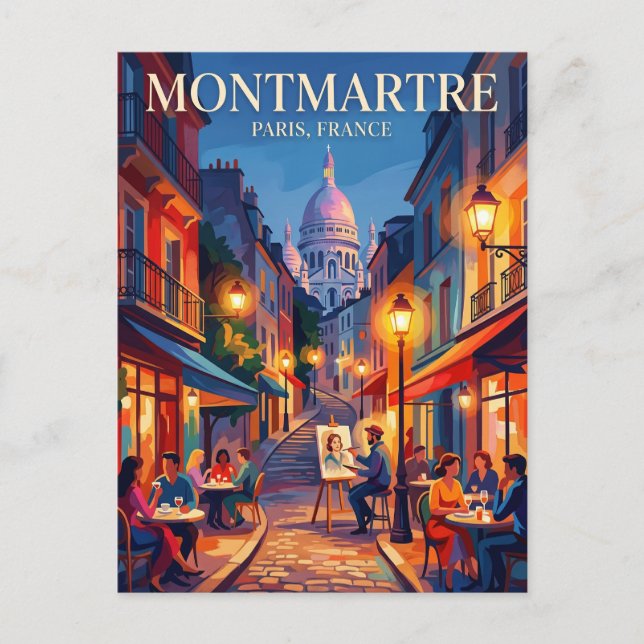 Cartão Postal Montmartre França (Frente)
