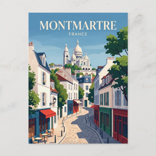 Cartão Postal Montmartre França (Frente)