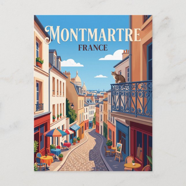 Cartão Postal Montmartre França (Frente)