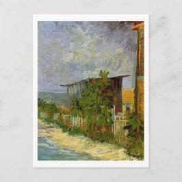 Cartão Postal Montmartre Path com Sunflower por Van Gogh.