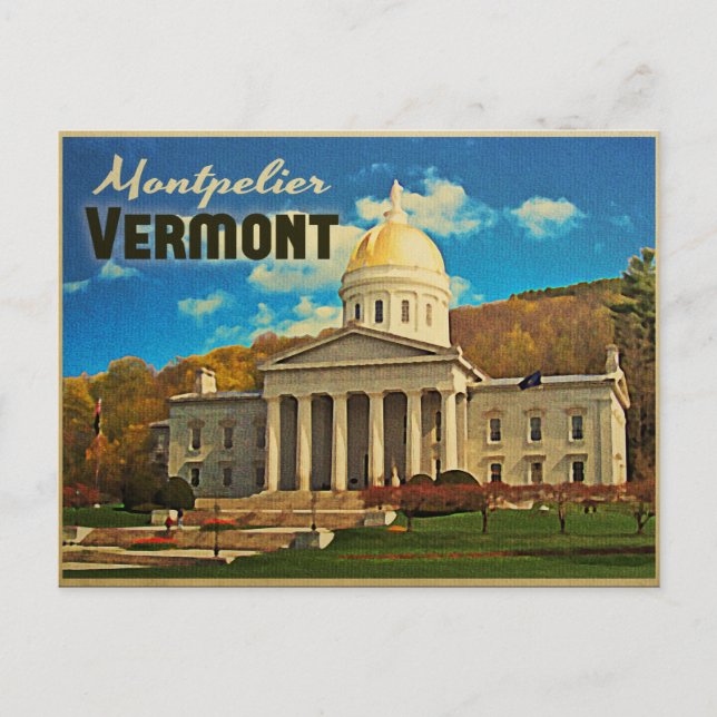 Cartão Postal Montpelier Vermont (Frente)