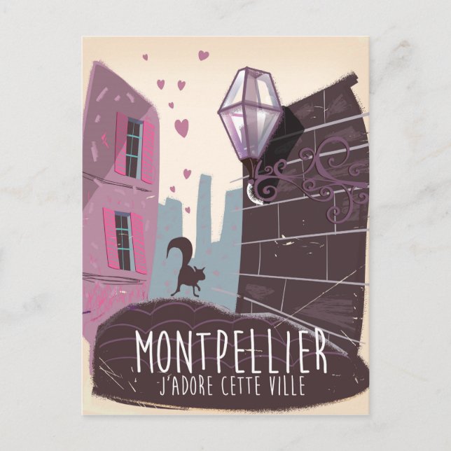 Cartão Postal Montpellier poster de viagens da cidade de França (Frente)