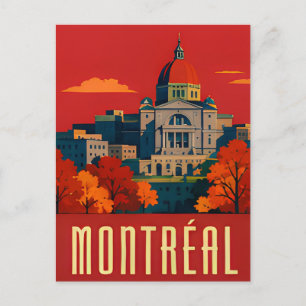 Cartão Postal ️ MONTRÉAL — Arquitetura Histórica em Retro Outono