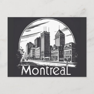 Cartão Postal Montreal Canadá Linha do Céu Vintage 
