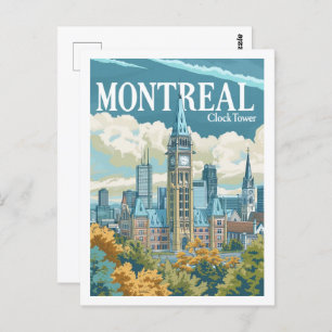 Cartão Postal Montreal Canada Vintage Familiar Viagem