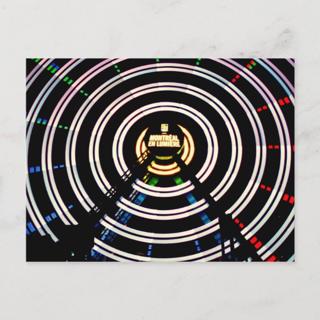 Cartão Postal Montreal en Lumiere Roda Gigante (Frente)