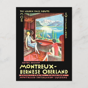 Cartão Postal Montreux, Bernese-Oberland, Suiça