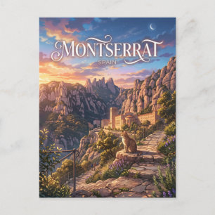 Cartão Postal Montserrat Espanha