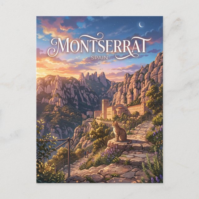 Cartão Postal Montserrat Espanha (Frente)