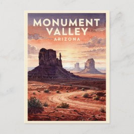 Cartão Postal Monument Valley Arizona Vintage