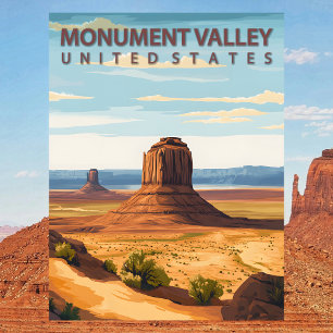 Cartão Postal Monument Valley EUA Ícone de Viagem Mitten Buttes