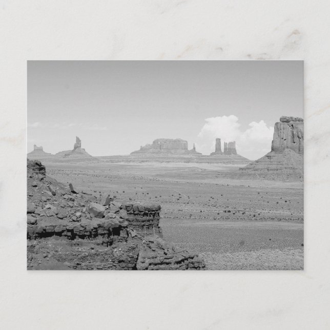 Cartão Postal Monument Valley (preto e branco) 2 (Frente)