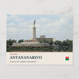 Cartão Postal Monumento à Beira do Lago em Antananarivo