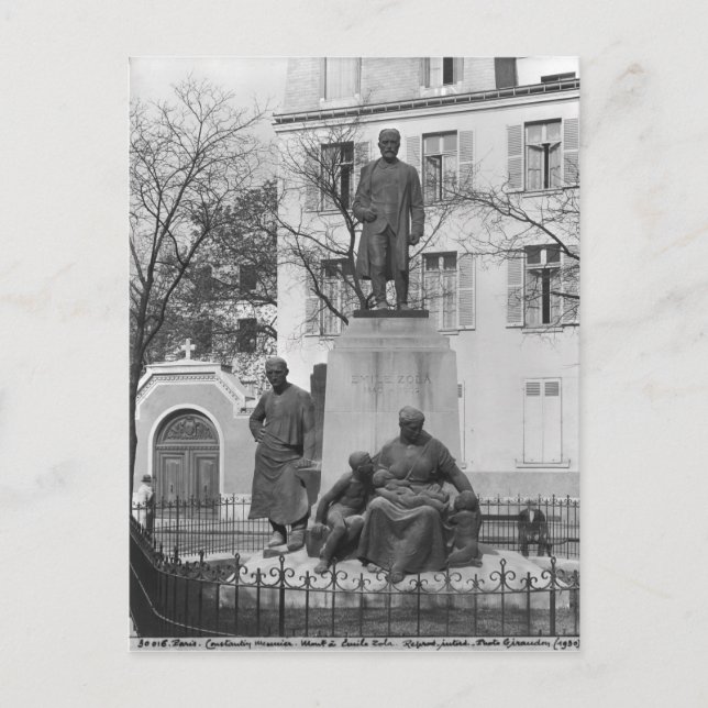 Cartão Postal Monumento a Emile Zola (Frente)
