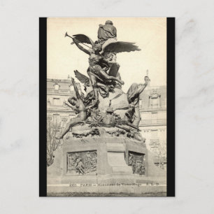 Cartão Postal Monumento a Victor Hugo Paris France Vintage