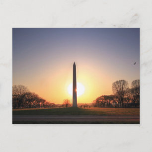 Cartão Postal Monumento a Washington no Sunset