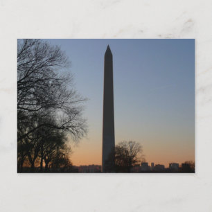 Cartão Postal Monumento a Washington no Sunset em DC