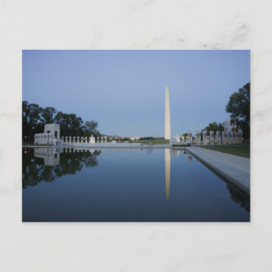 Cartão Postal Monumento a Washington, Piscina Refletora, Washing