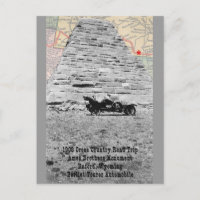 Monumento Ames Bros com mapa de 1908 viagem de est