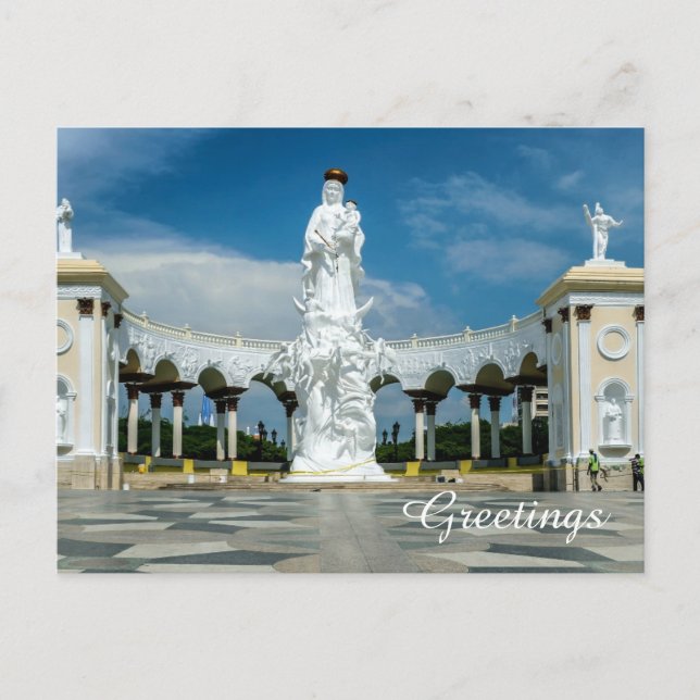 Cartão Postal Monumento da Virgem de Maracaibo Venezuela (Frente)