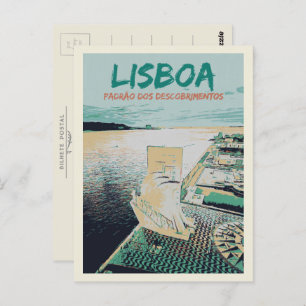 Cartão Postal Monumento das Descobertas em Belém, Lisboa