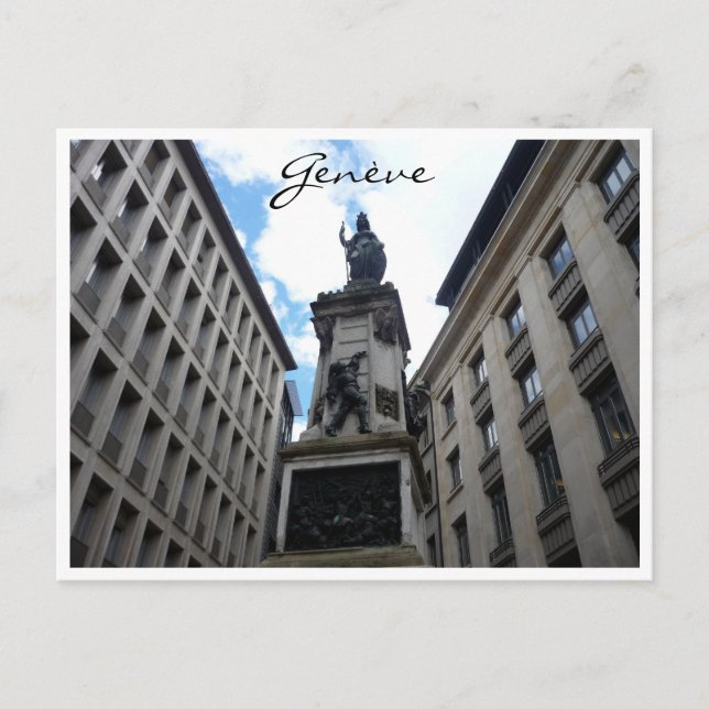 Cartão Postal monumento de genebra (Frente)