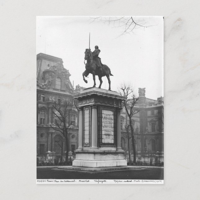 Cartão Postal Monumento dedicado ao General Lafayette (Frente)