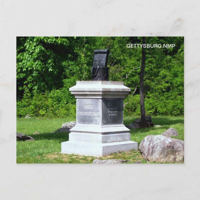 CARTÃO POSTAL MONUMENTO DO 10º MASSACHUSETTS (Frente)