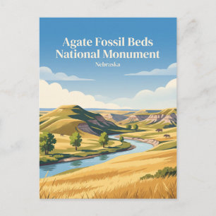 Cartão Postal Monumento Nacional Agate Fossil Beds Nebraska