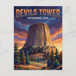 Cartão Postal Monumento Nacional Devils Tower EUA