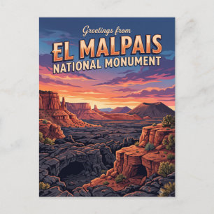 Cartão Postal Monumento Nacional El Malpais Novo México