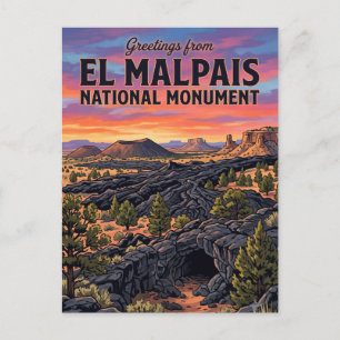 Cartão Postal Monumento Nacional El Malpais Novo México