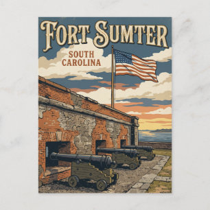 Cartão Postal Monumento Nacional Forte Sumter EUA